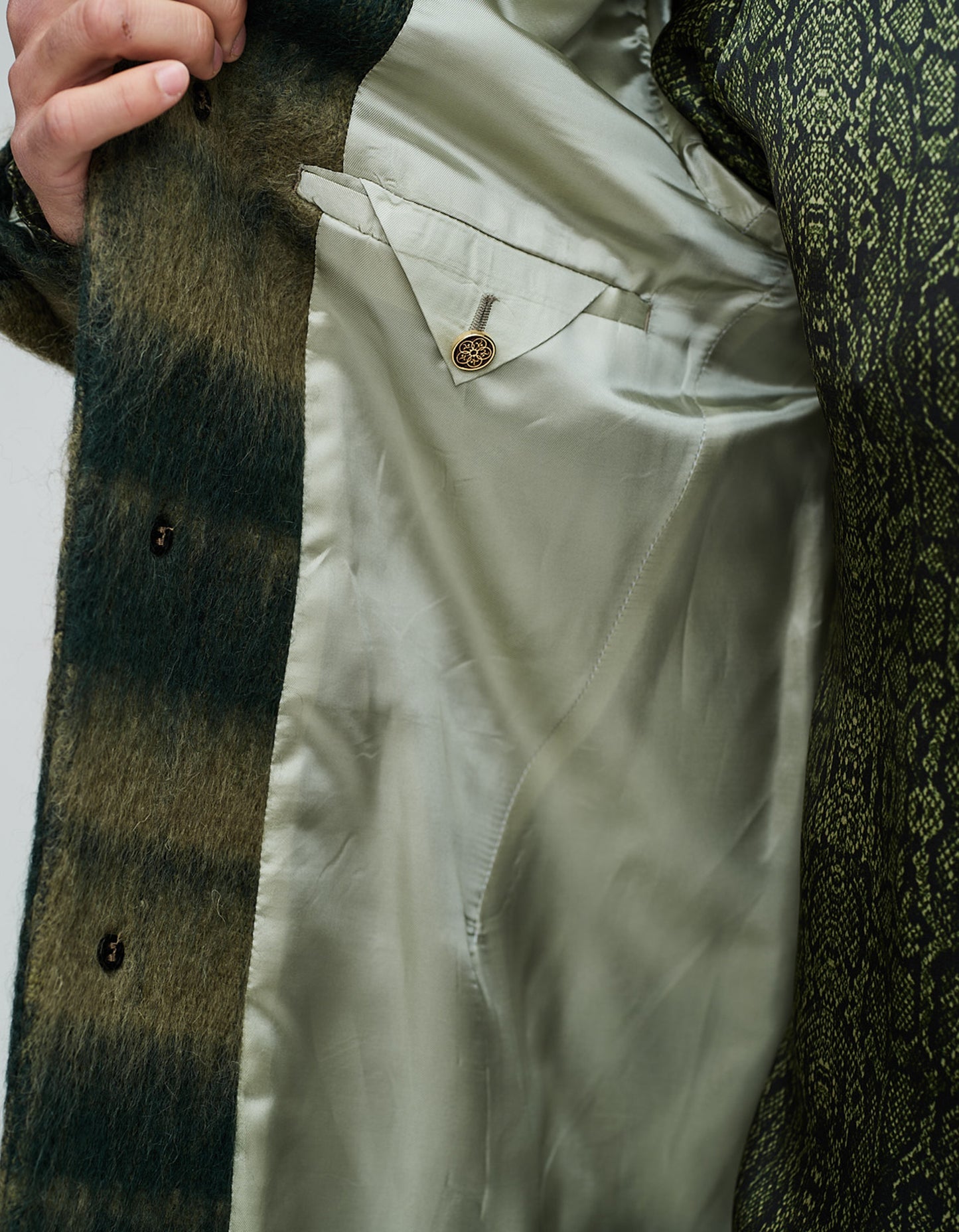 mens long coat green