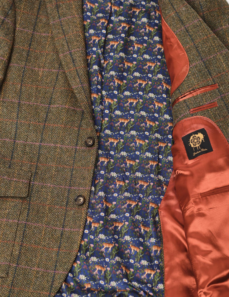 Green Herringbone Tweed Jacket