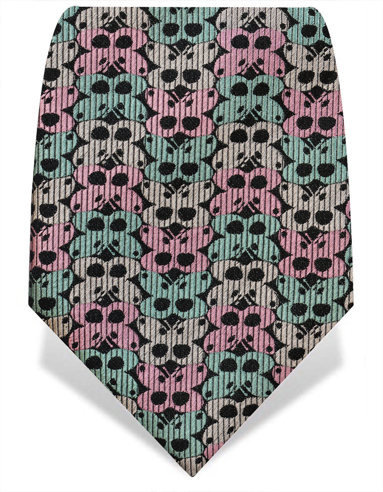 Pink & Blue Butterflies Silk Tie