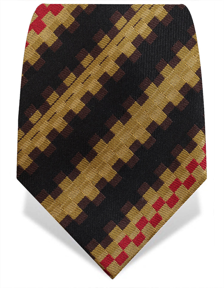 Yellow Grid Silk Tie
