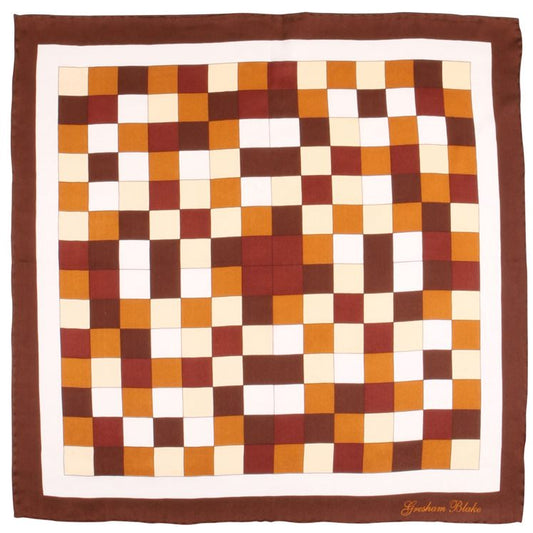 brown silk pocket square