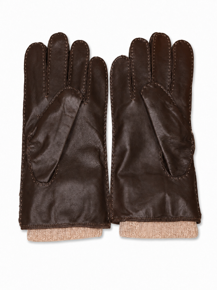 Dark Brown Leather Gloves
