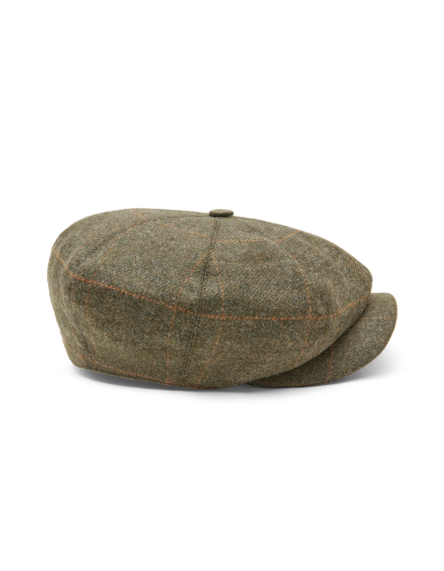 Peaky Binders Green Check Wool Newsboy Cap