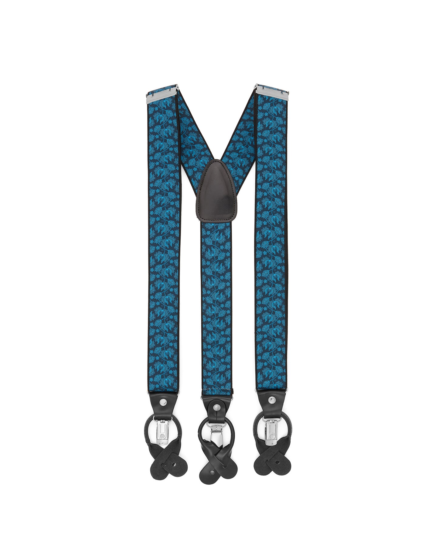 Peaky Blinders Braces - Blue & Silver