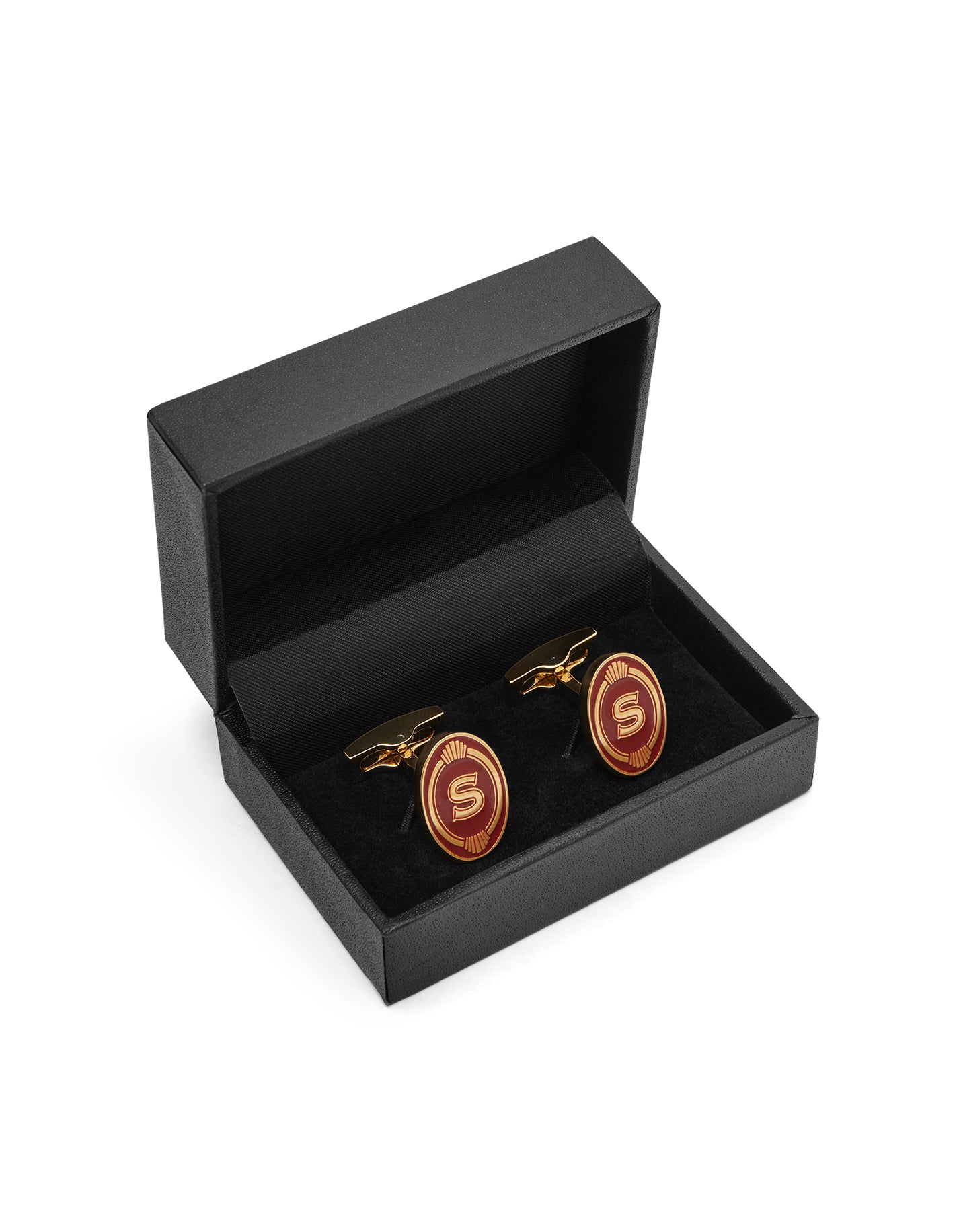 Peaky Blinders Cufflinks - Gold / Red