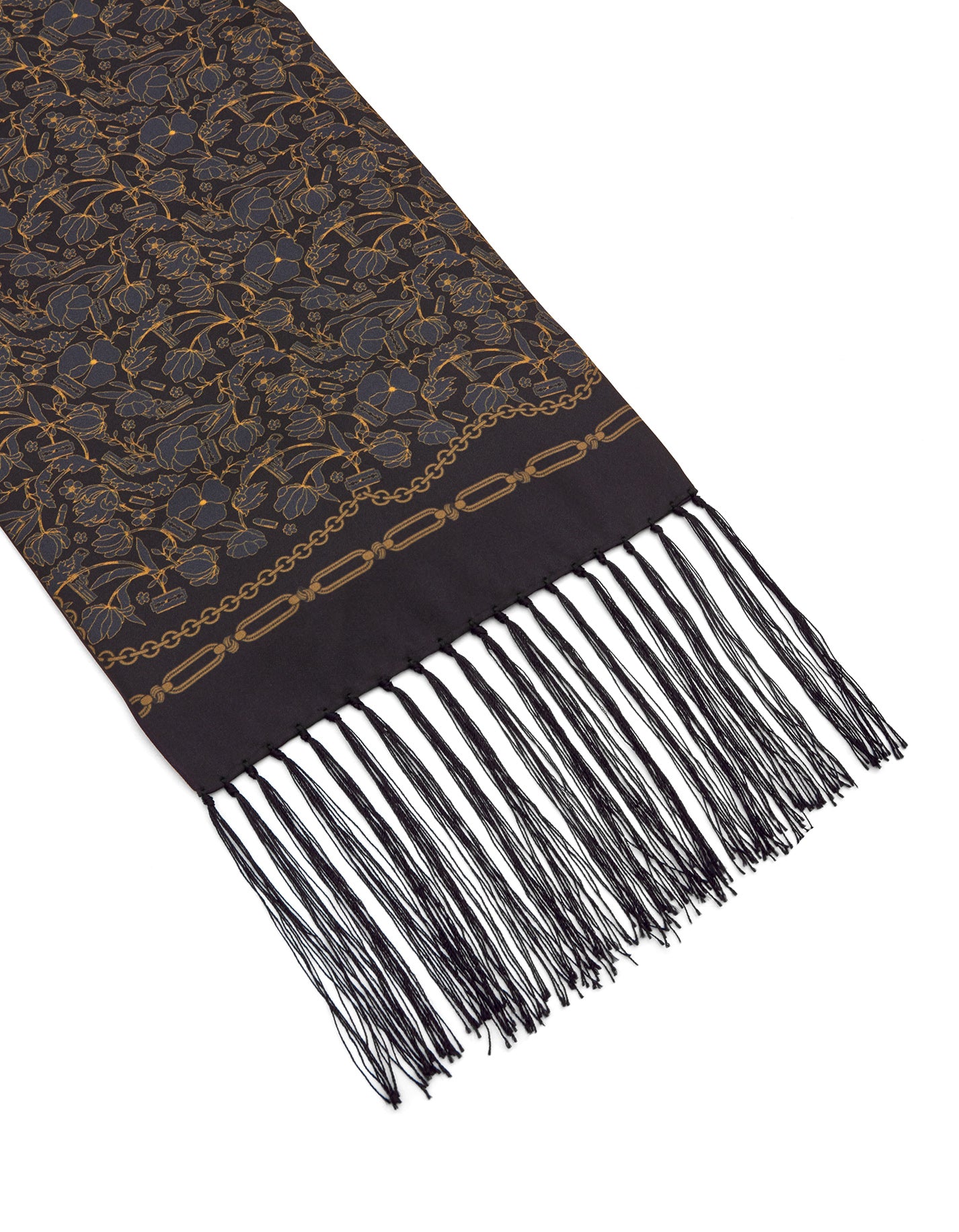 Peaky Blinders Navy Foral Silk Scarf