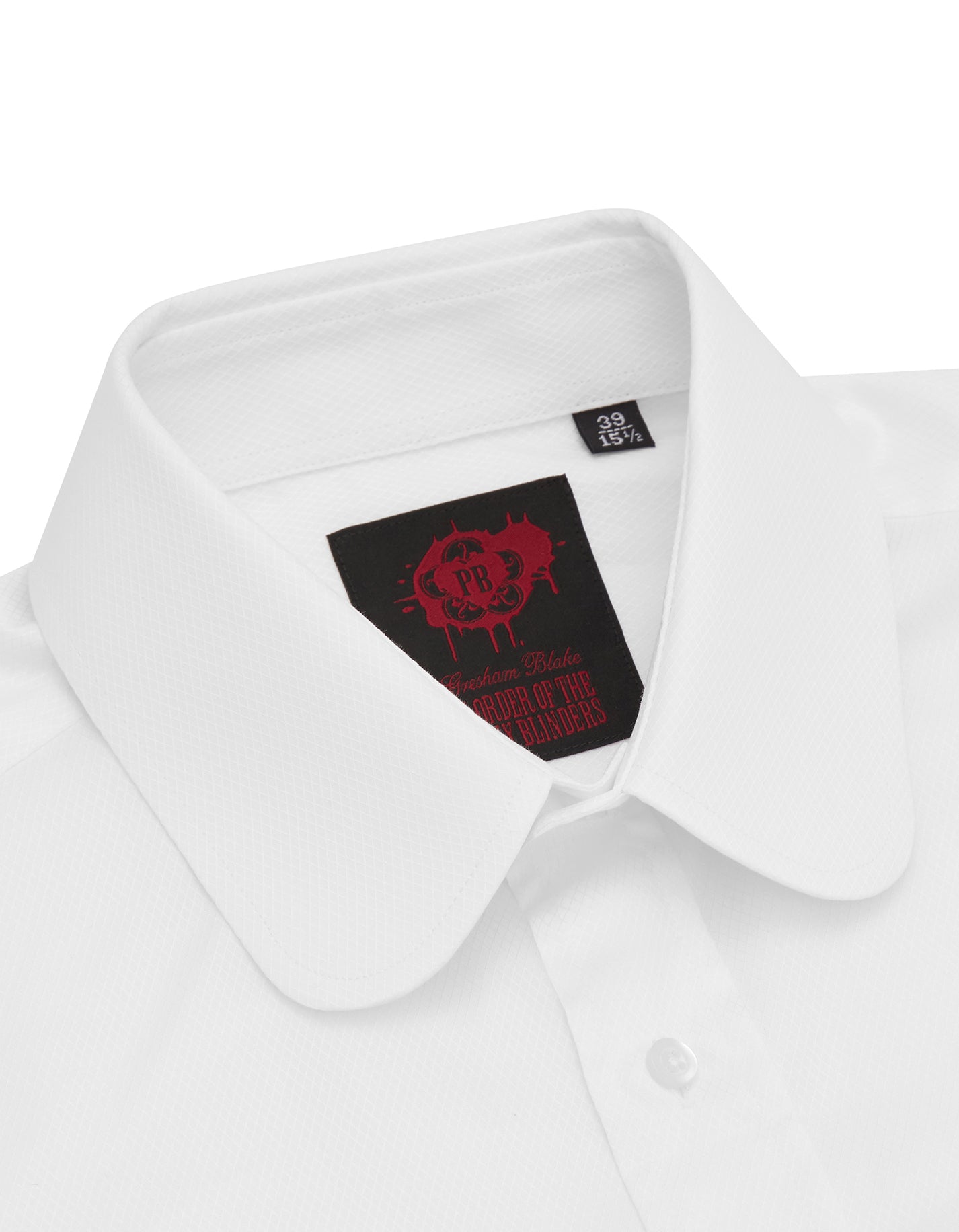 Peaky Binders - White Diamond Jacquard Shirt