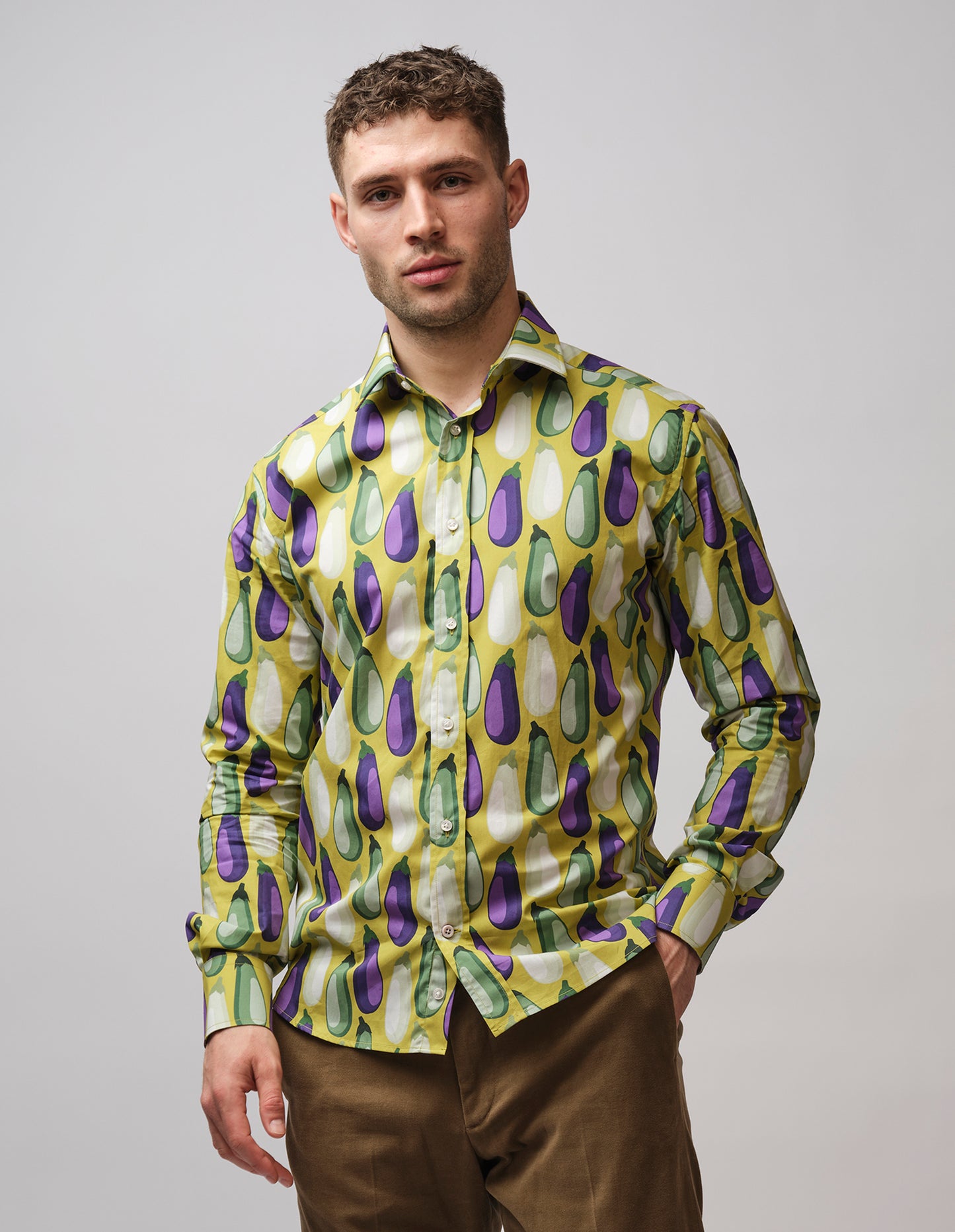 aubergine shirt mens