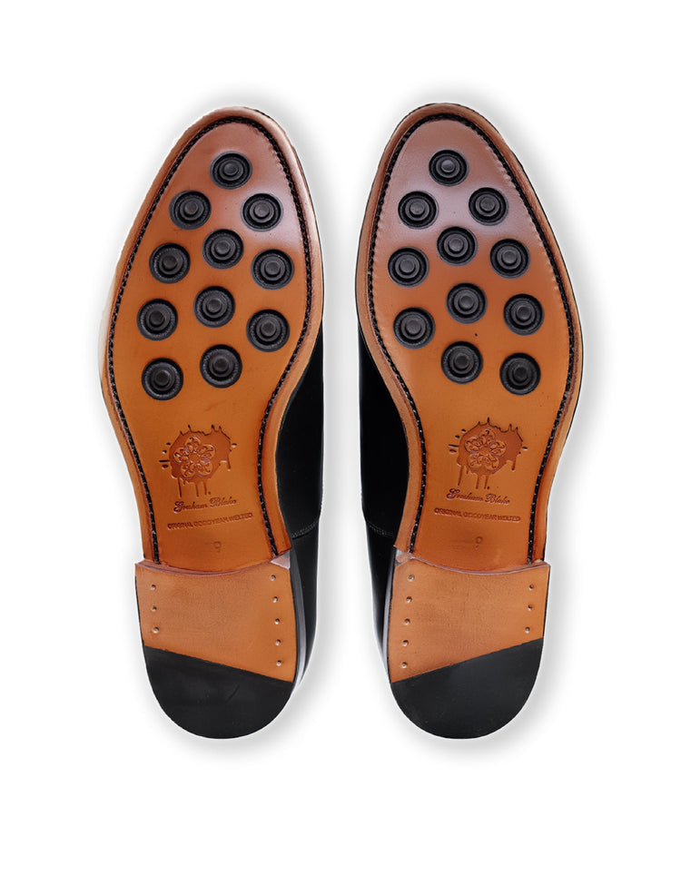 Black Leather Oxford Shoes - Gresham Blake Online
