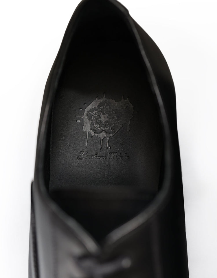 Black Leather Oxford Shoes - Gresham Blake Online