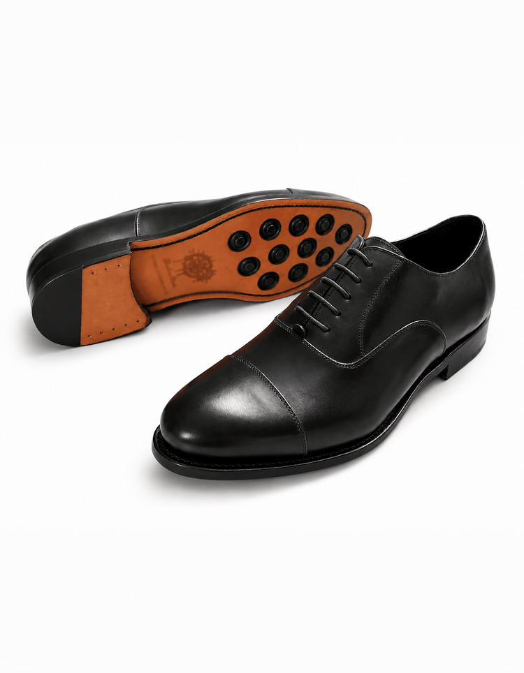 Black Leather Oxford Shoes - Gresham Blake Online