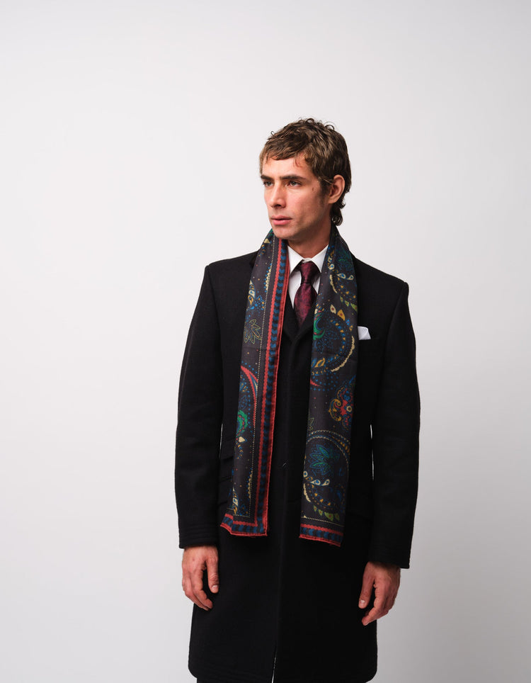 Black Wool Covert Coat - Gresham Blake Online