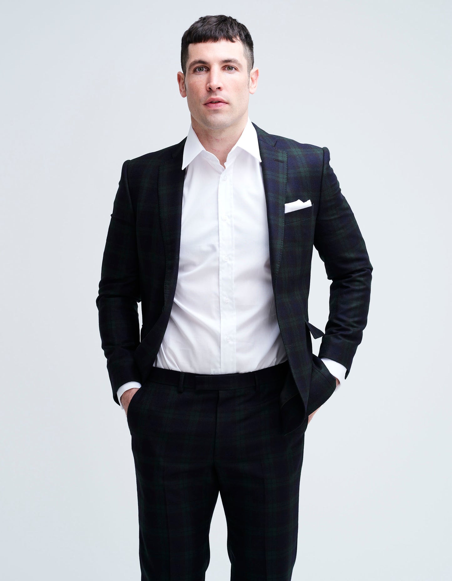 black check suit mens