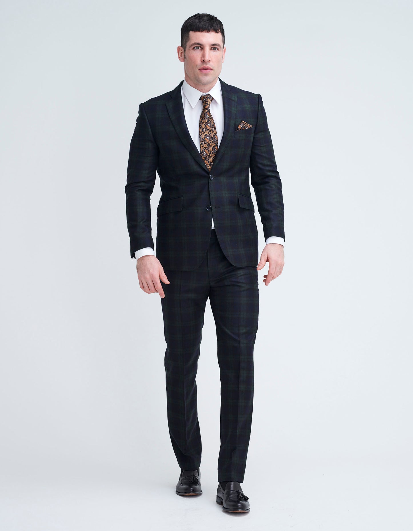 black flannel suit