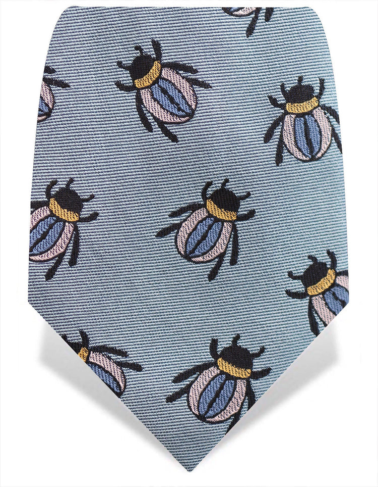 Blue Beetles Silk Tie - Gresham Blake Online