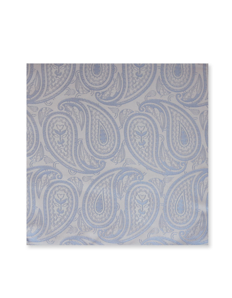 Blue Paisley Pocket Square - Gresham Blake Online