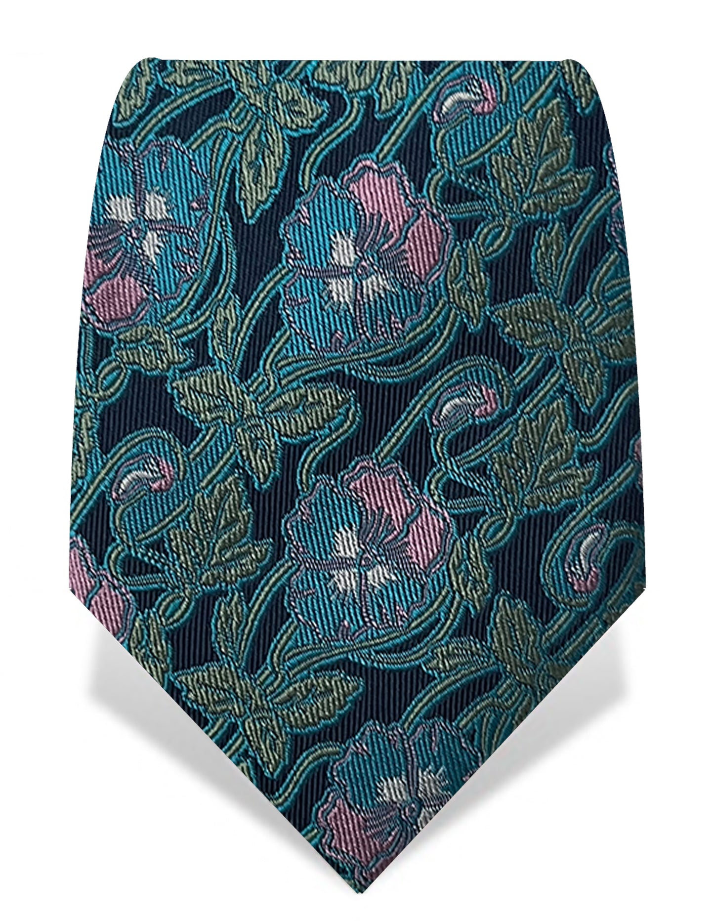 pink flower jungle design tie