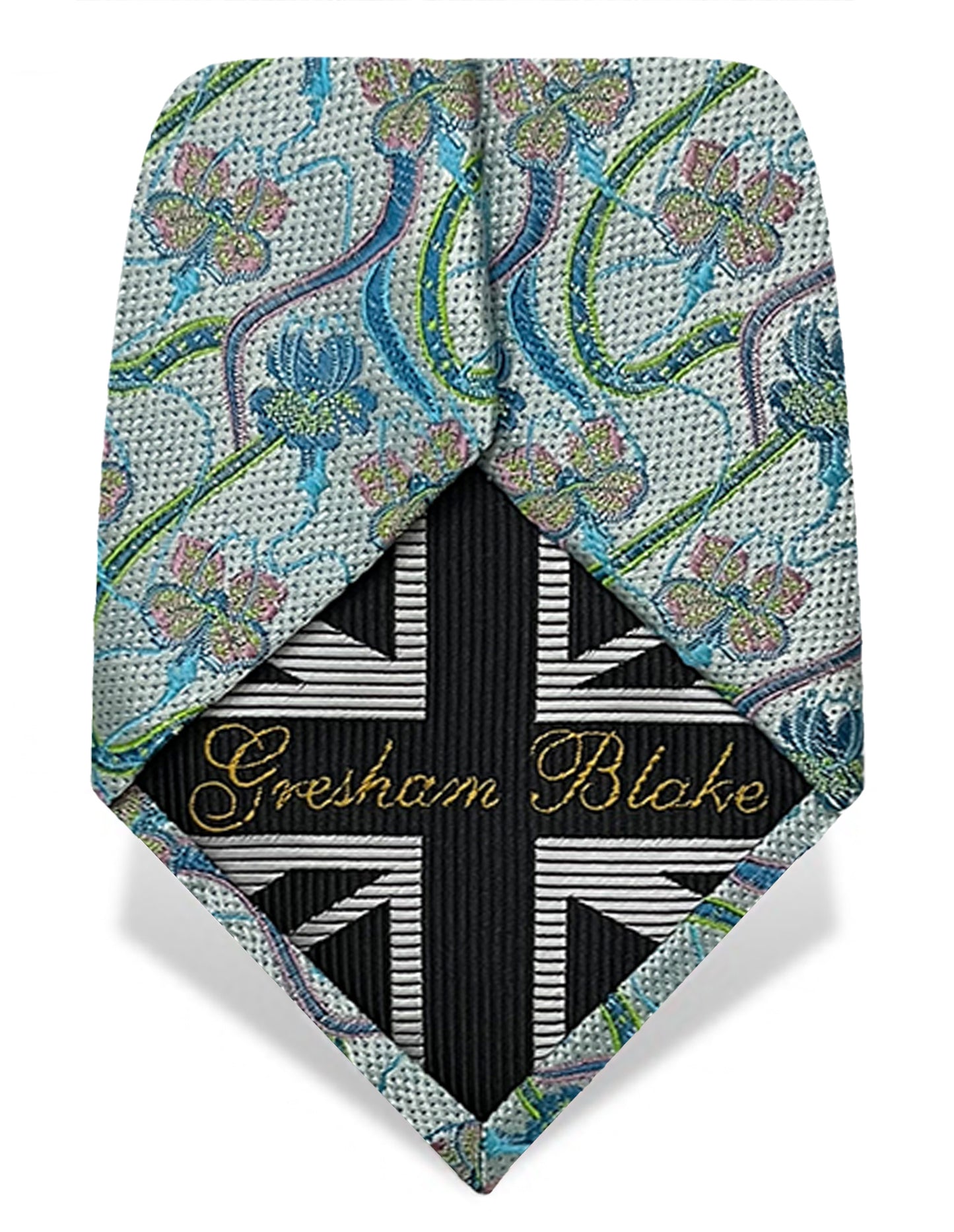 flower design blue tie