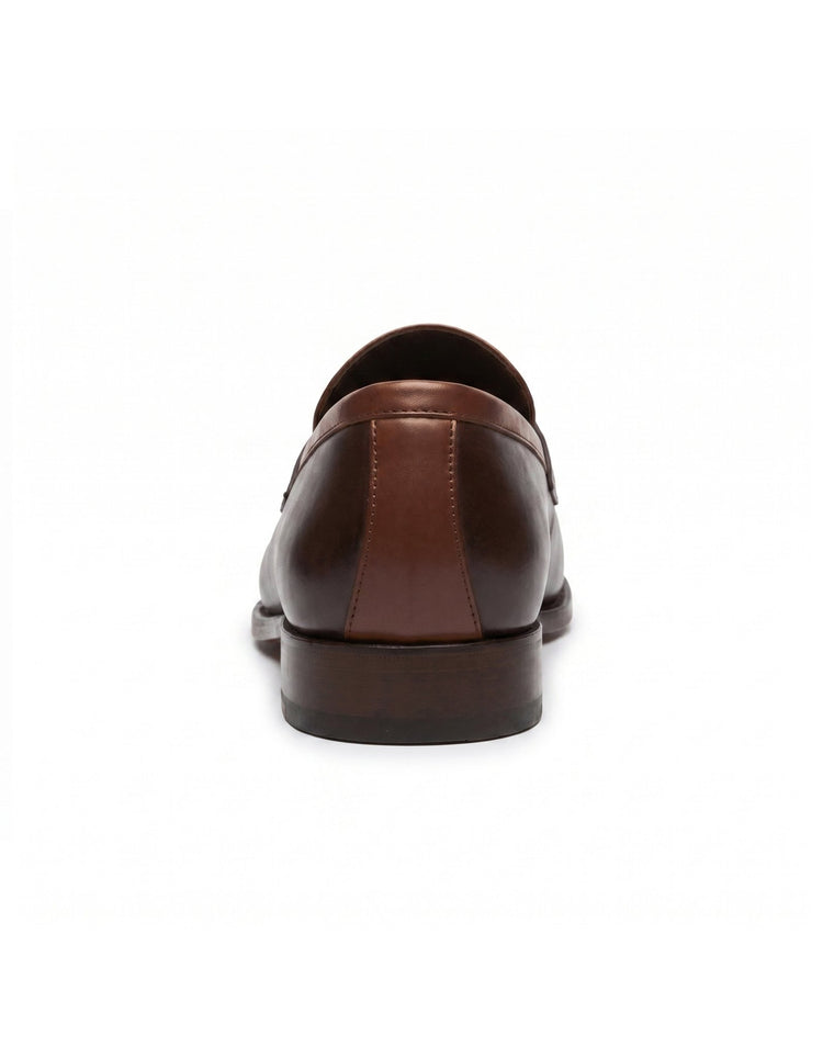 Brown Leather Penny Loafers - Gresham Blake Online