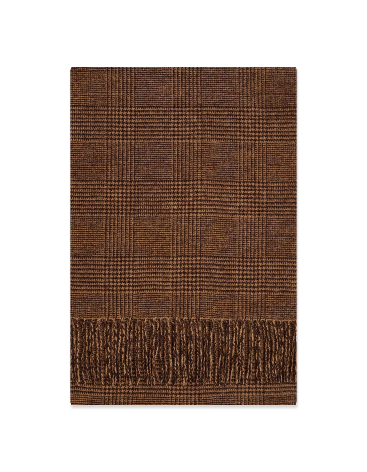 Brown POW Check Scarf - Gresham Blake Online