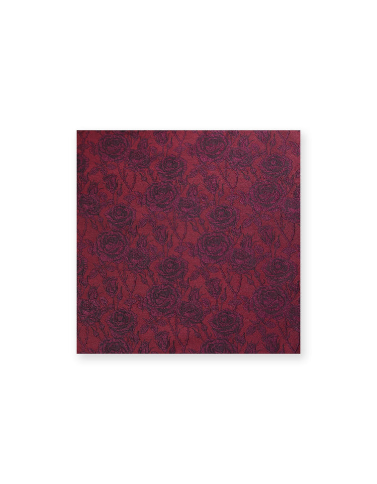 Burgundy Rose Pocket Square - Gresham Blake Online