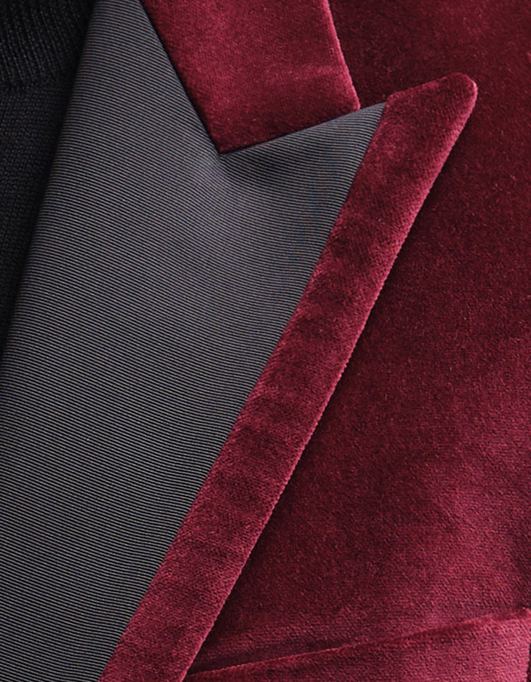 Burgundy Velvet Jacket - Gresham Blake Online