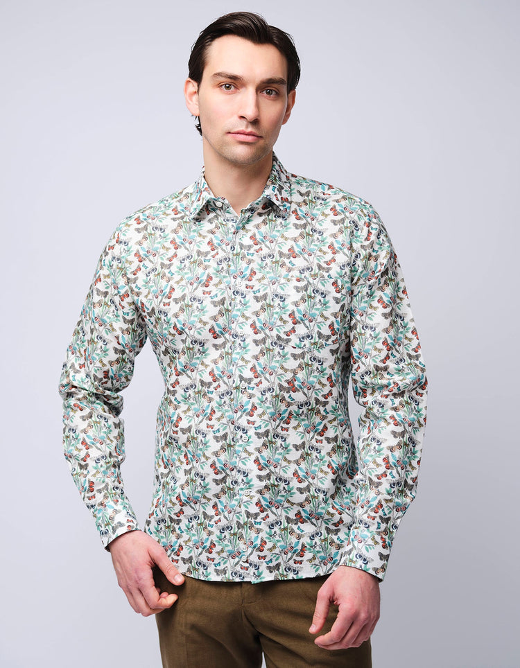 Butterfly Linen Shirt - Gresham Blake Online