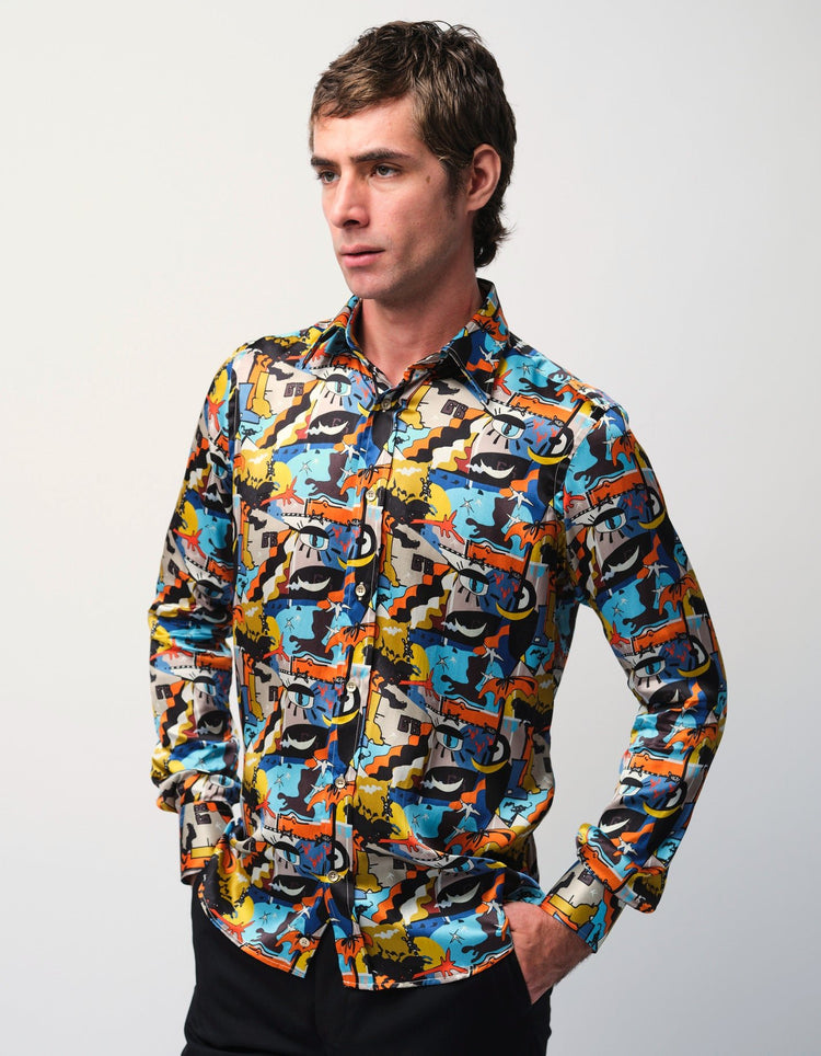 Chaos Silk Shirt - Gresham Blake Online
