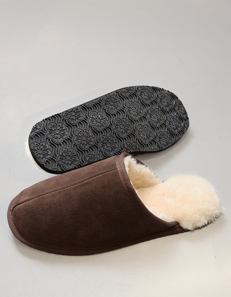 Chocolate Sheepskin Slippers - Gresham Blake Online