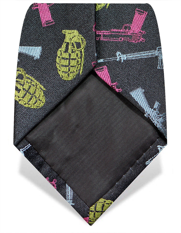 Colourful Weapons Silk Tie - Gresham Blake Online