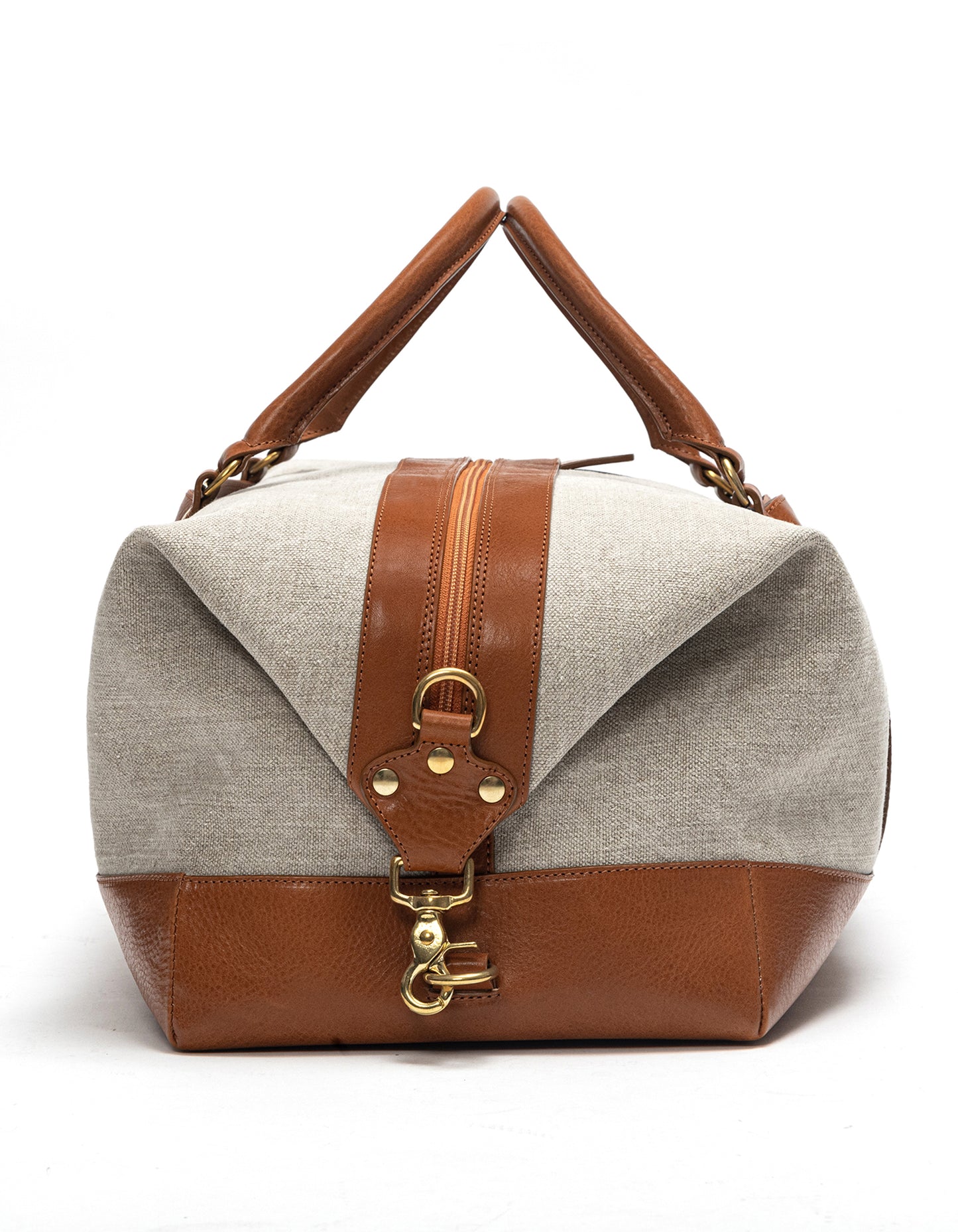 mens leather weekend bag tan