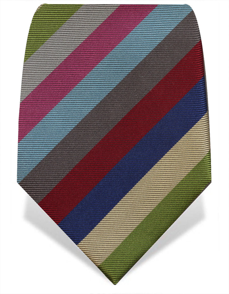 Dark Pink Candy Stripe Tie - Gresham Blake Online