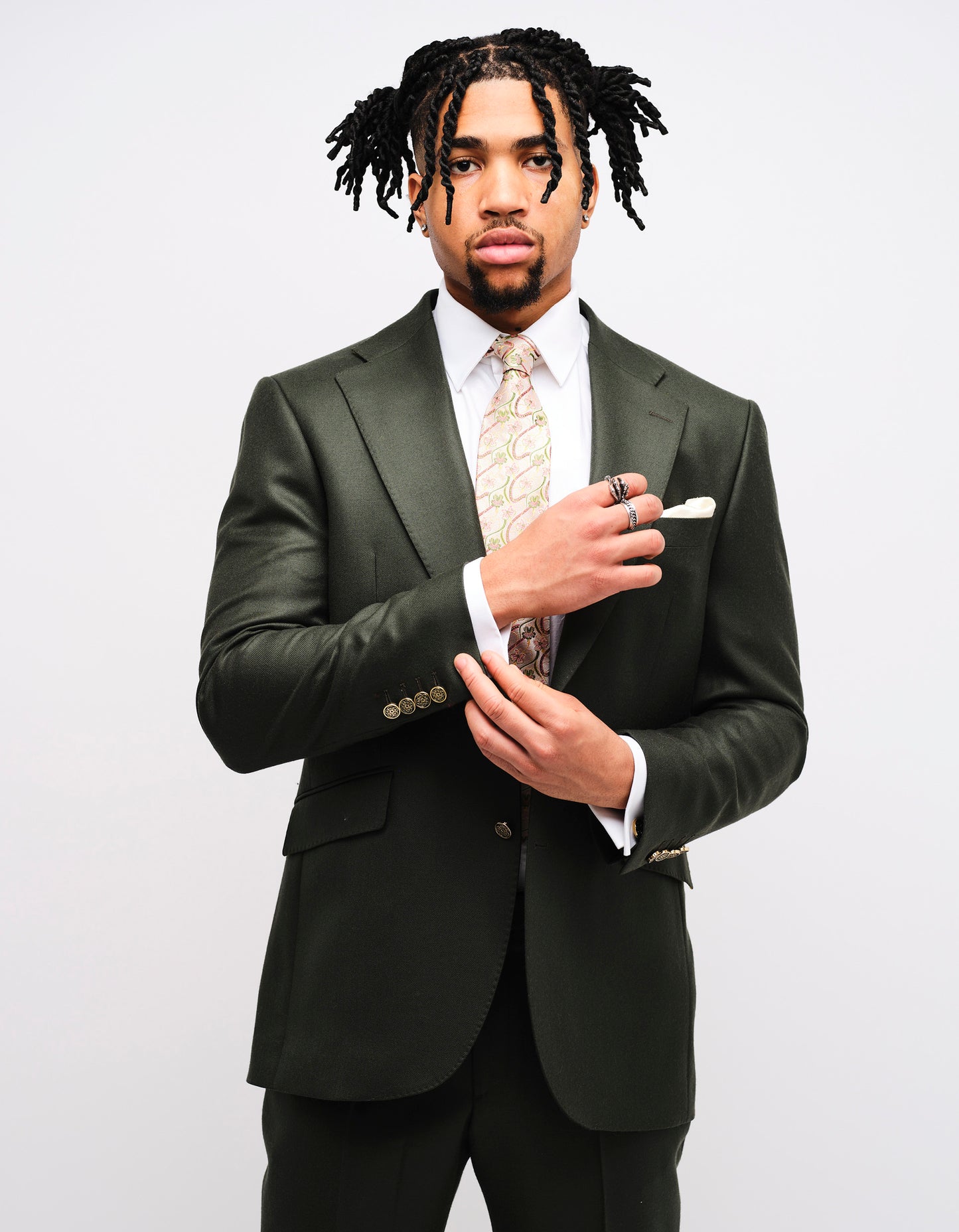 Dark Green Wool 2 Piece Suit GOLD COLLECTION