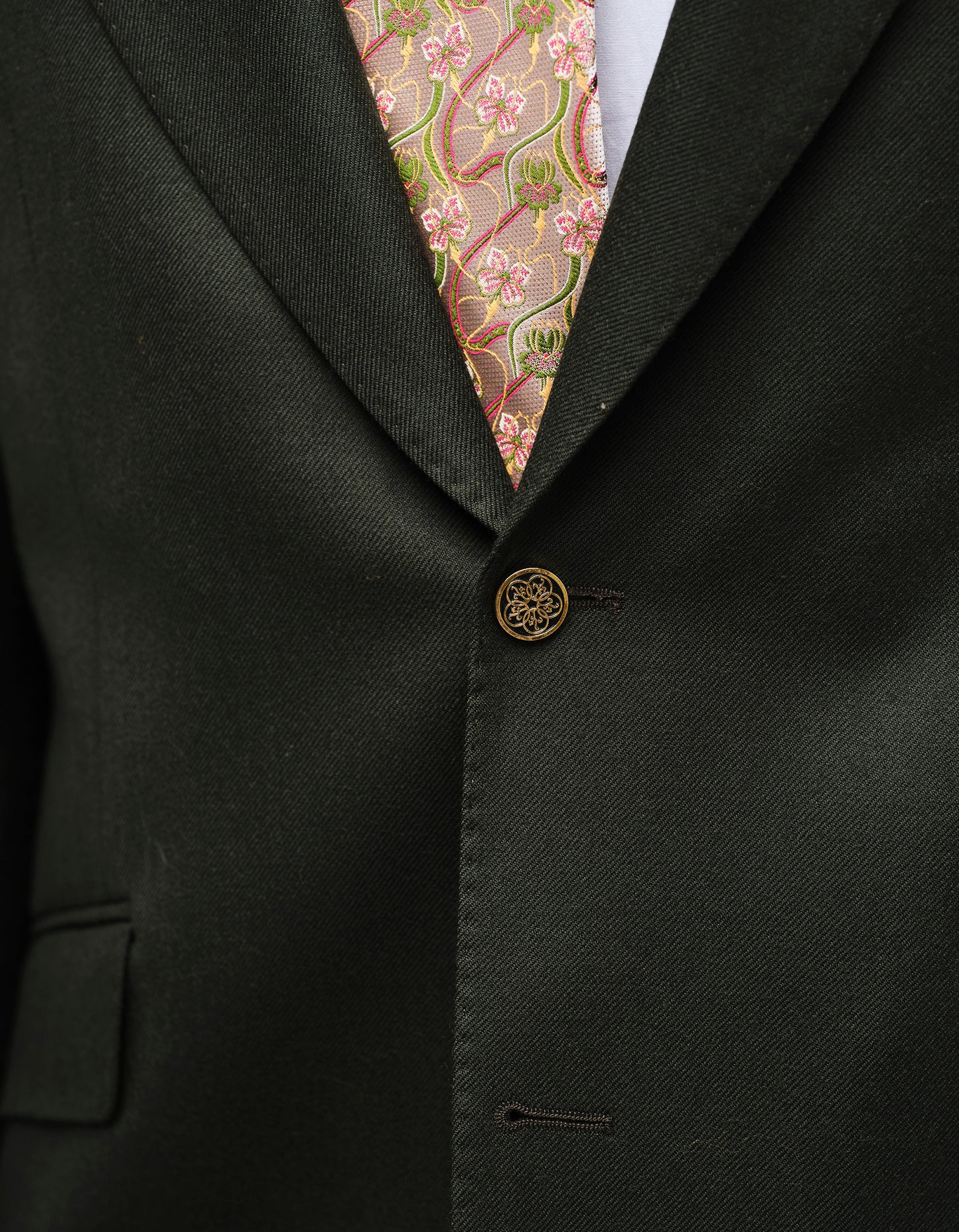 Dark Green Wool 2 Piece Suit GOLD COLLECTION
