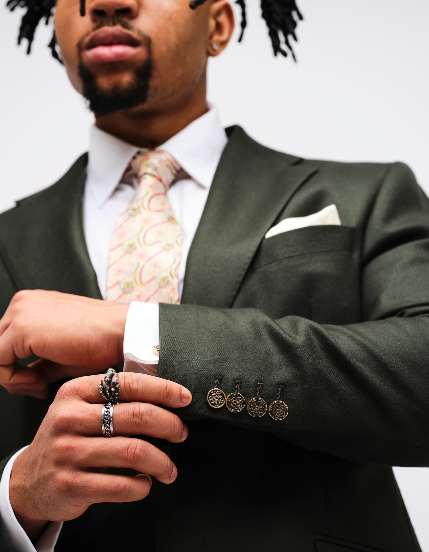 Dark Green Wool 2 Piece Suit GOLD COLLECTION