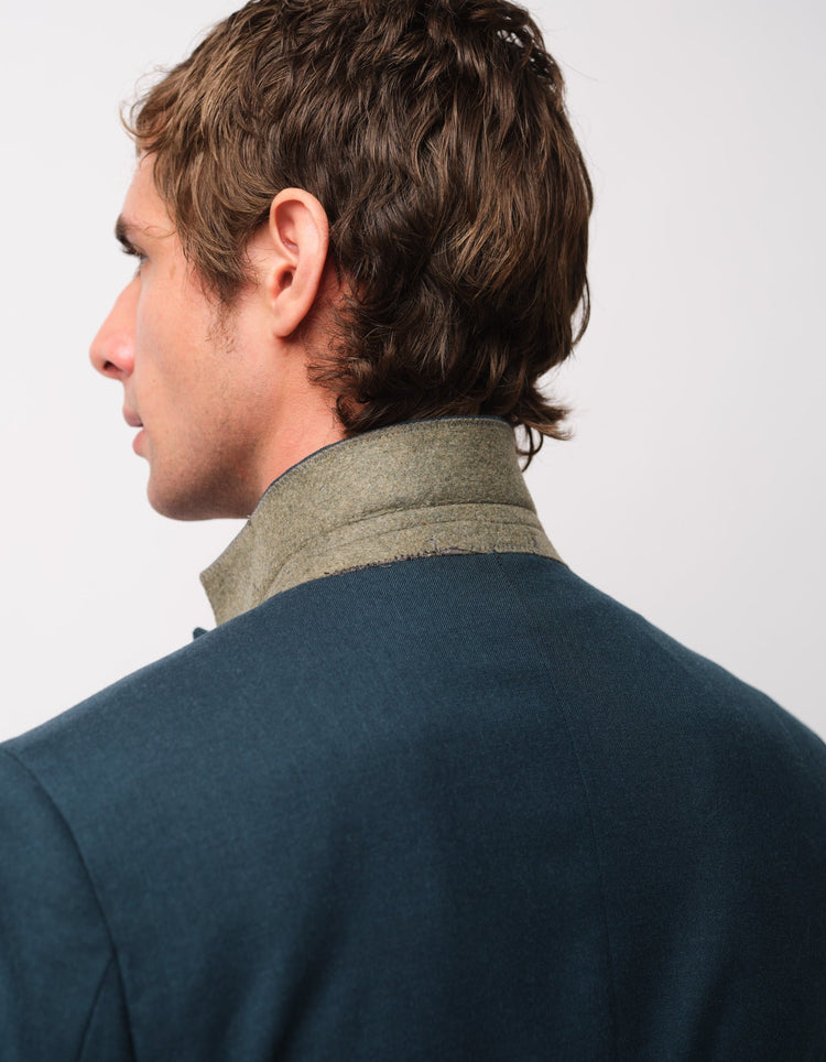 Deep Teal Twill Suit - Gresham Blake Online