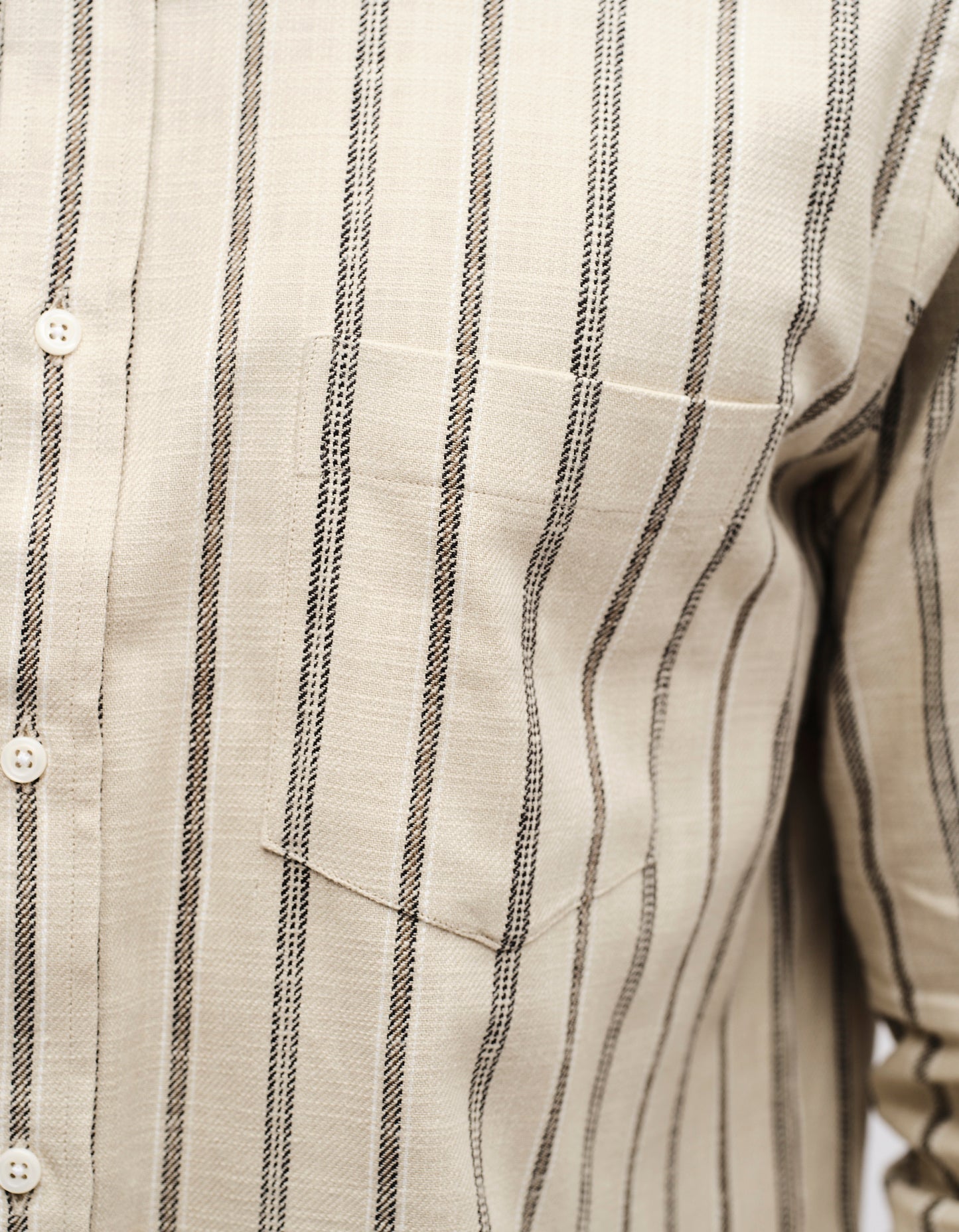 Ecru Casual Stripe Shirt / 18