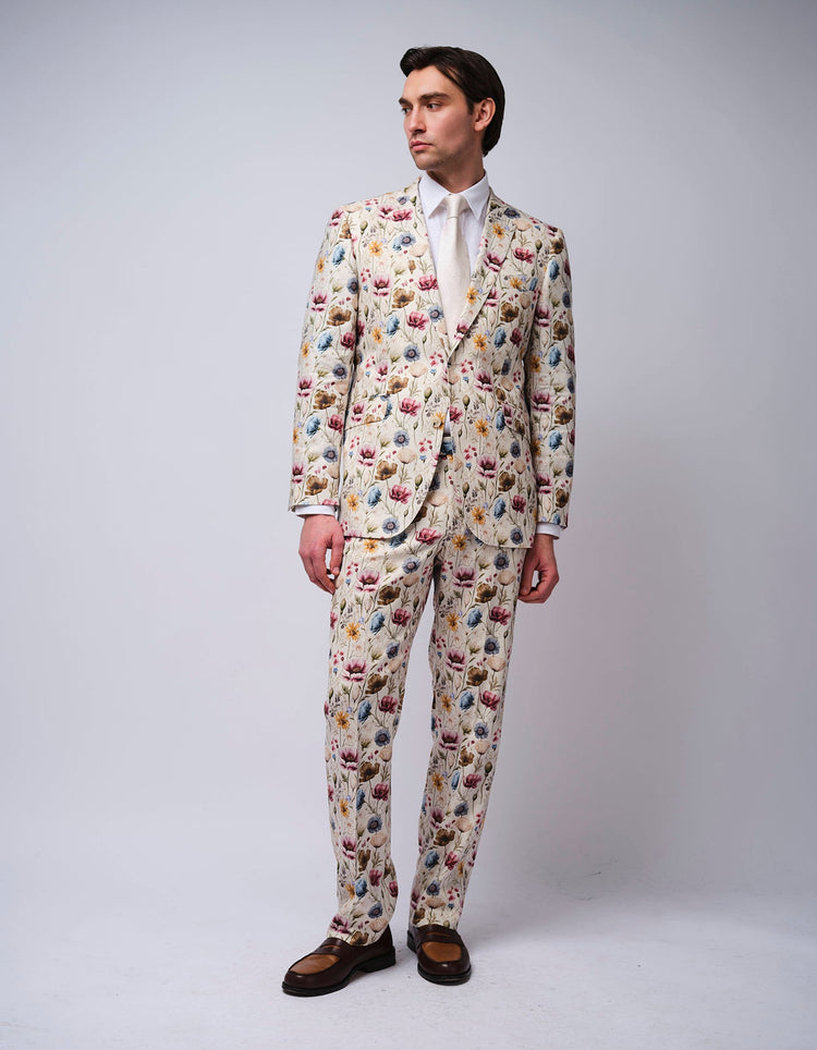 Floral Linen Suit - Gresham Blake Online