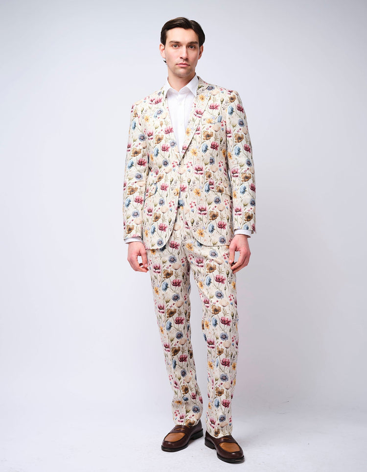 Floral Linen Suit - Gresham Blake Online