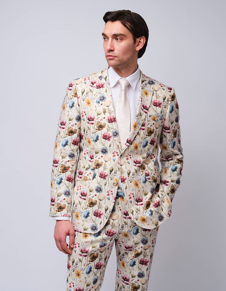 Floral Linen Suit - Gresham Blake Online