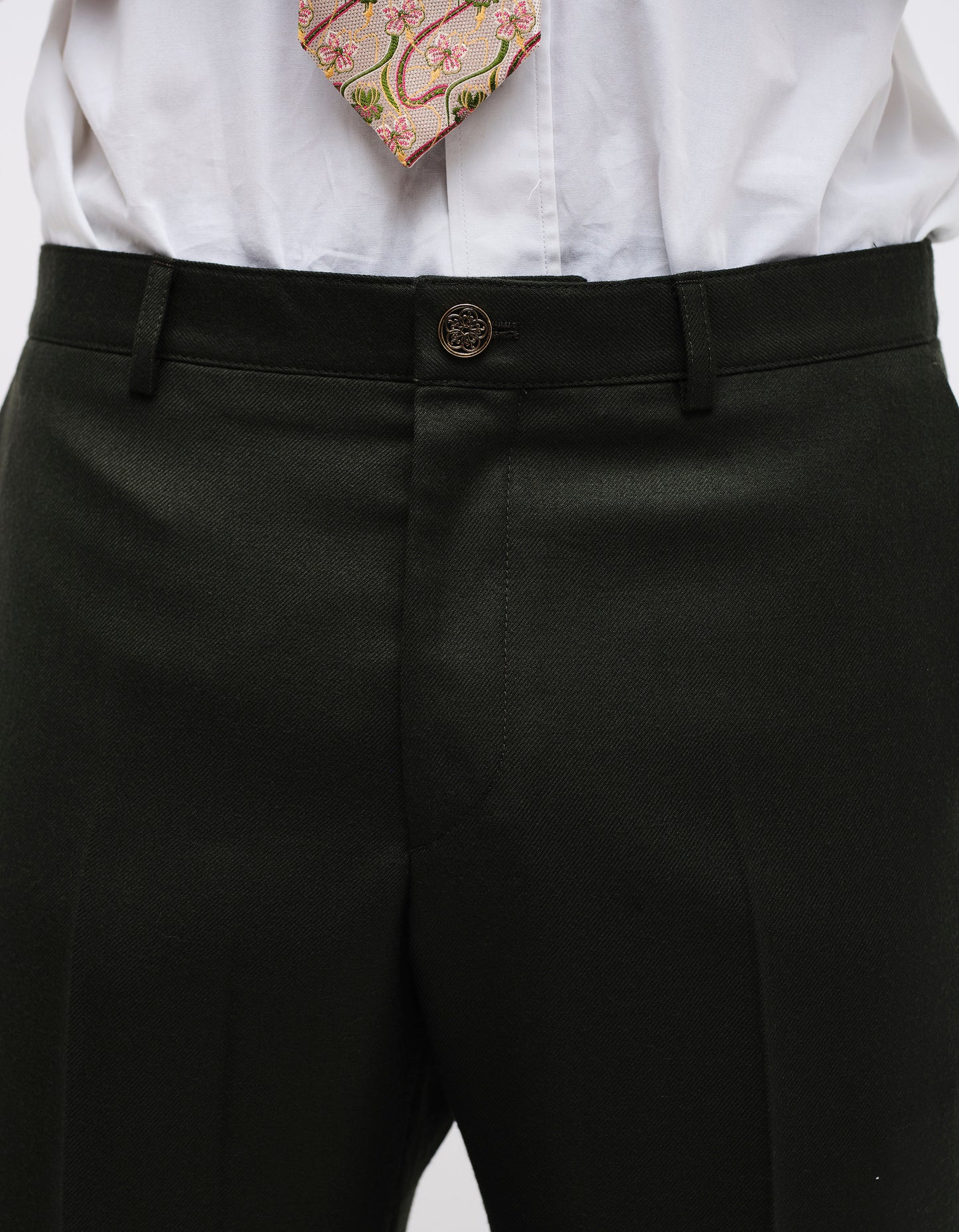 Dark Green Wool 2 Piece Suit GOLD COLLECTION