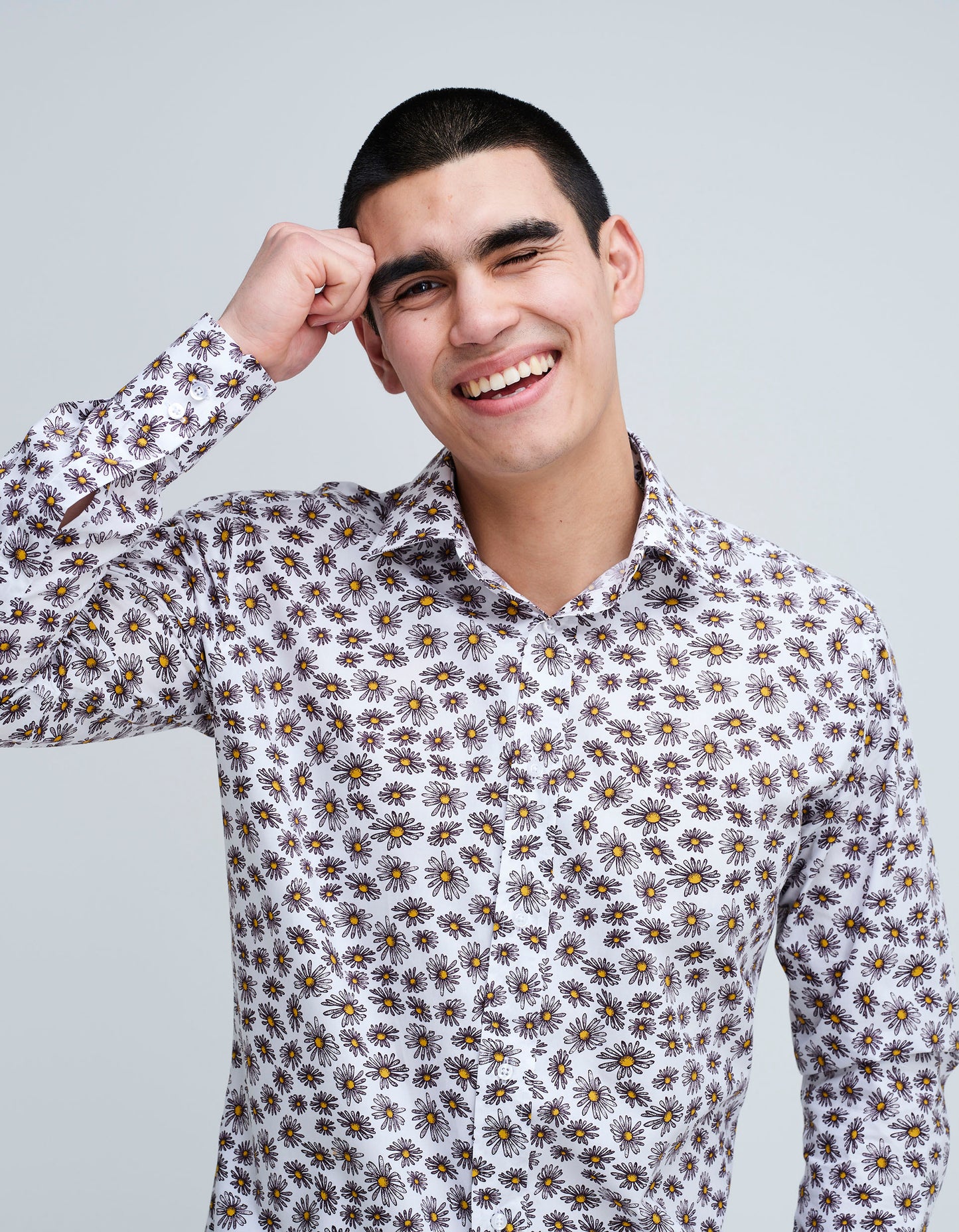 daisy print shirt mens