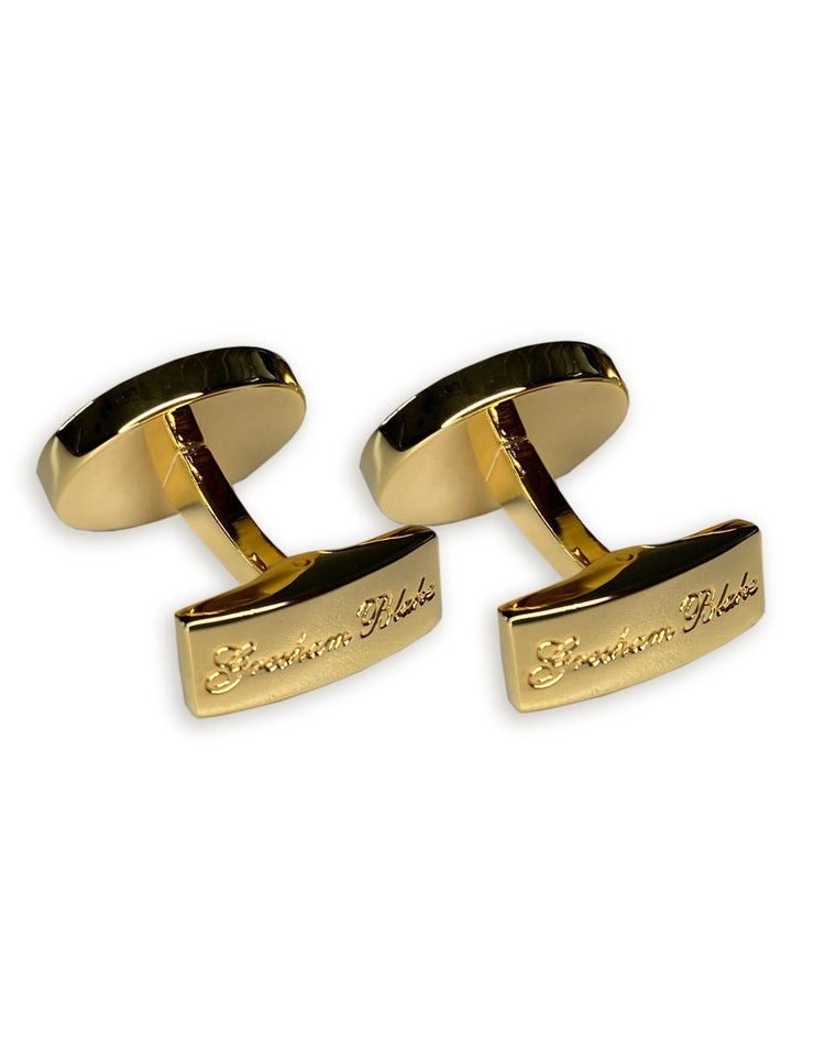 Gold Enamel Logo Cufflink - Gresham Blake Online