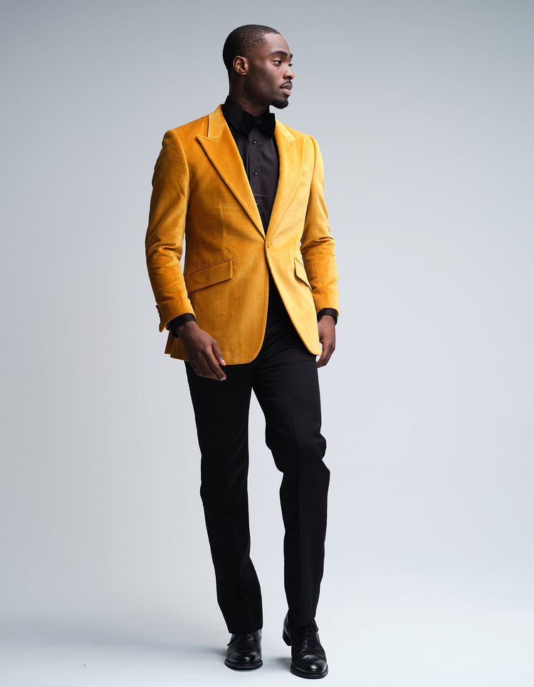 Gold Velvet Jacket - Gresham Blake Online
