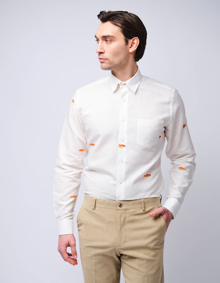 Goldfish Linen Shirt - Gresham Blake Online