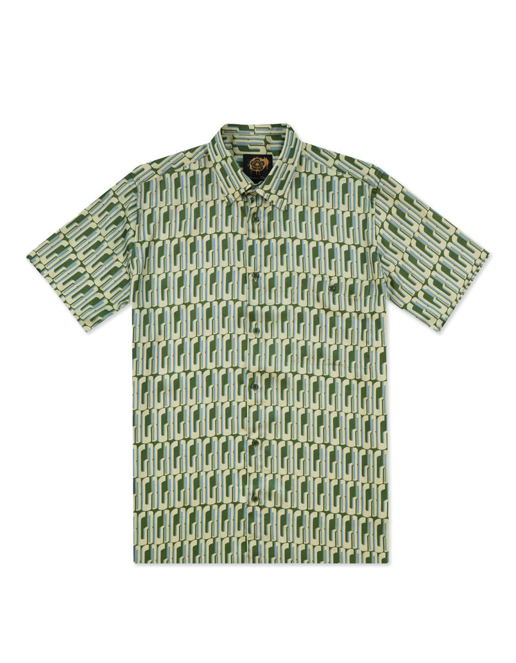 Graphic GB Green Short Sleeve Shirt - Gresham Blake Online