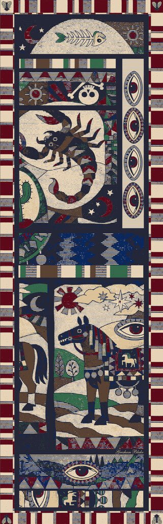 Graphic Silk & Cashmere Herringbone Scarf - Gresham Blake Online