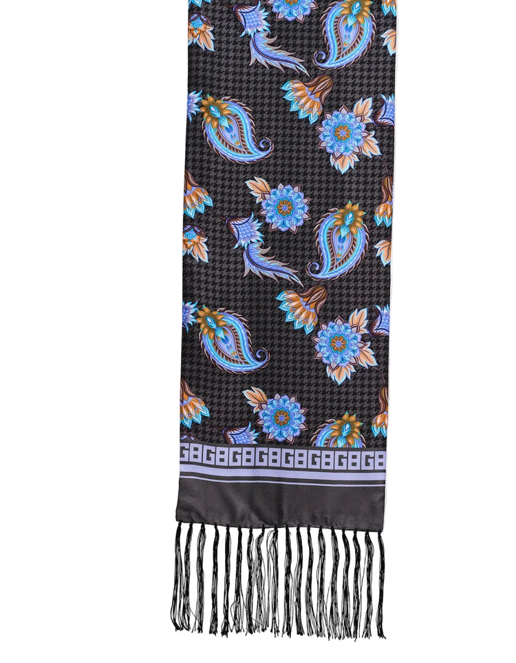 Grey & Lavender Jaipur Silk Scarf - Gresham Blake Online