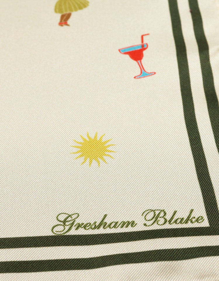 Hawaiian Silk Cravat Square - Gresham Blake Online