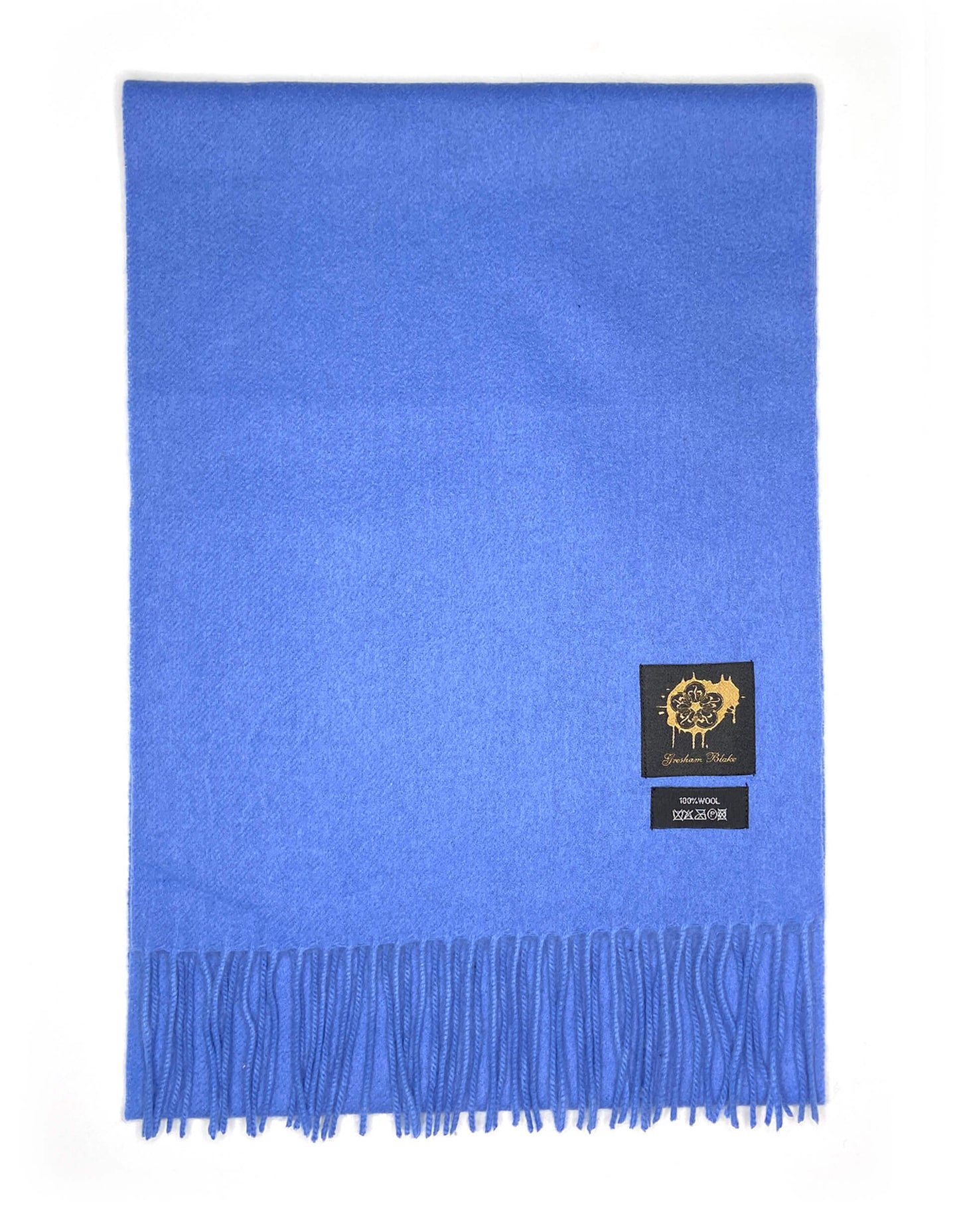 Ice Blue Wool Scarf